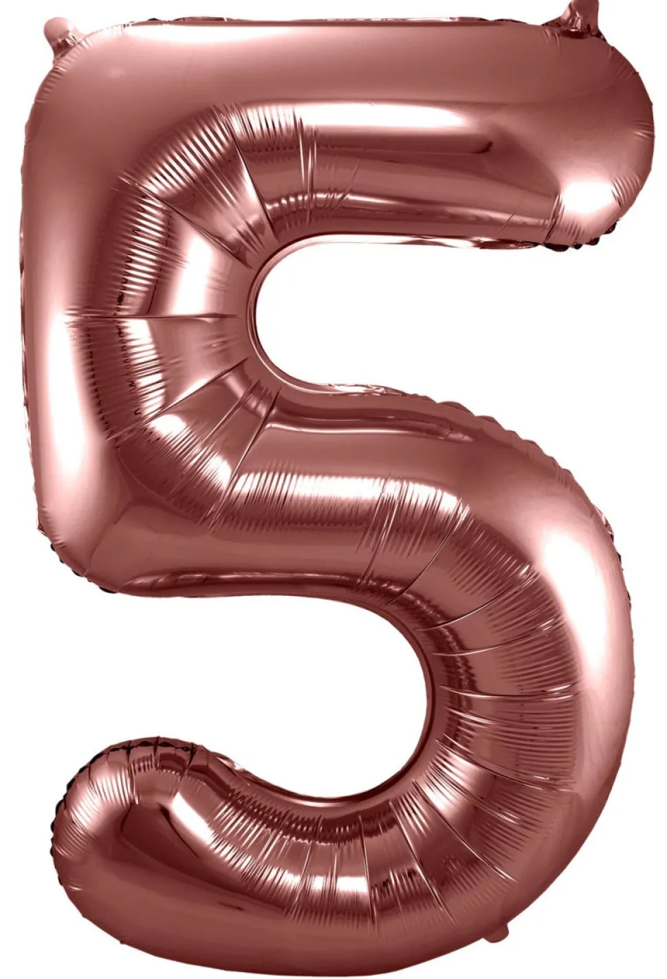 Folie Ballon Cijfer 5 Brons XL 86cm leeg
