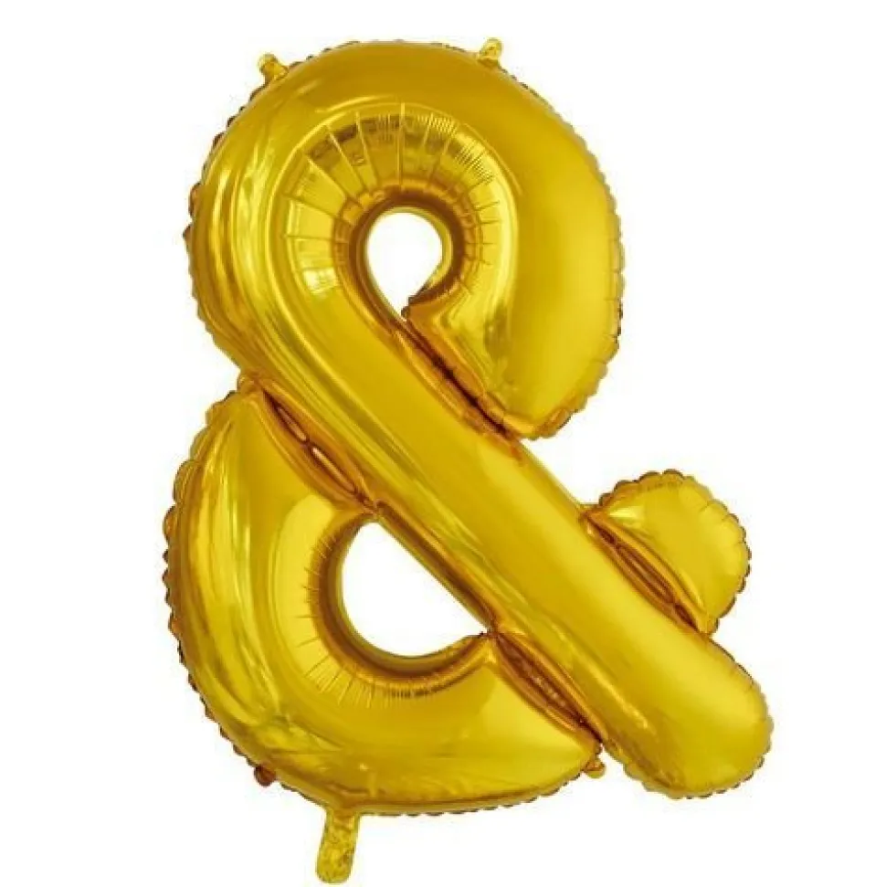 Folie Ballon En-Teken & Goud XL 102cm leeg