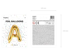 Folie Ballon Letter A Goud Leeg 35cm