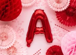 Folie Ballon Letter A Rood Leeg 35cm