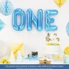 Folie Ballon Letter B Blauw Leeg 35cm