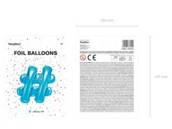 Folie Ballon Letter # Blauw Leeg 35cm