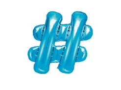 Folie Ballon Letter # Blauw Leeg 35cm