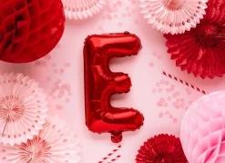 Folie Ballon Letter E Rood Leeg 35cm