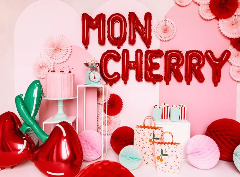 Folie Ballon Letter I Rood Leeg 35cm
