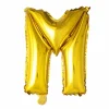 Folie Ballon Letter M Goud 41cm met Rietje