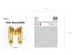Folie Ballon Letter M Goud Leeg 35cm