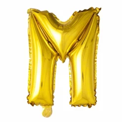 Folie Ballon Letter M Goud XL 102cm leeg