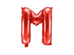 Folie Ballon Letter M Rood Leeg 35cm