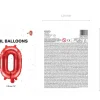 Folie Ballon Letter O Rood Leegd 35cm