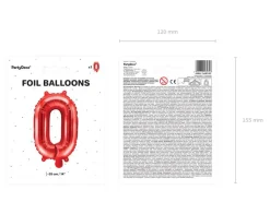 Folie Ballon Letter O Rood Leegd 35cm