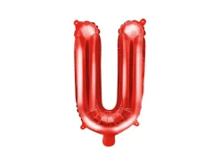 Folie Ballon Letter U Rood Leeg 35cm