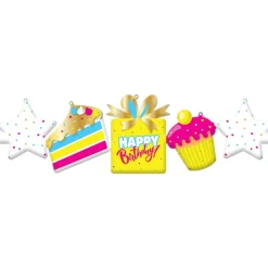 Folie Ballonnen Slinger Happy Birthday 2st
