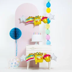 Folie Ballonnen Slinger Happy Birthday 2st