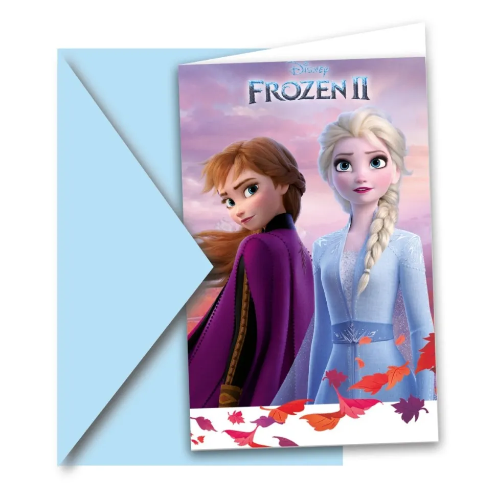 Frozen 2 Uitnodigingen 14cm 6st