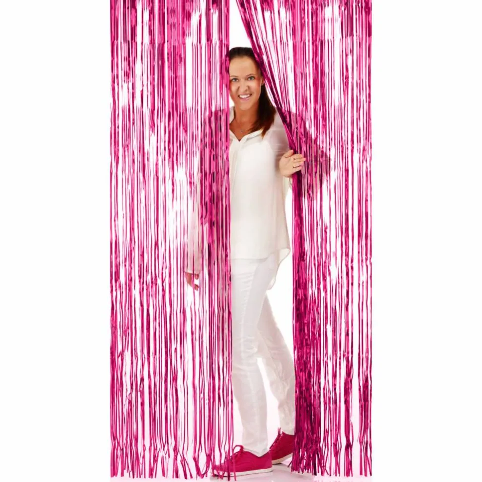 Fuchsia Deurgordijn Folie 2m