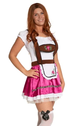 Fuchsia Dirndl Jurk Oktoberfest Fay