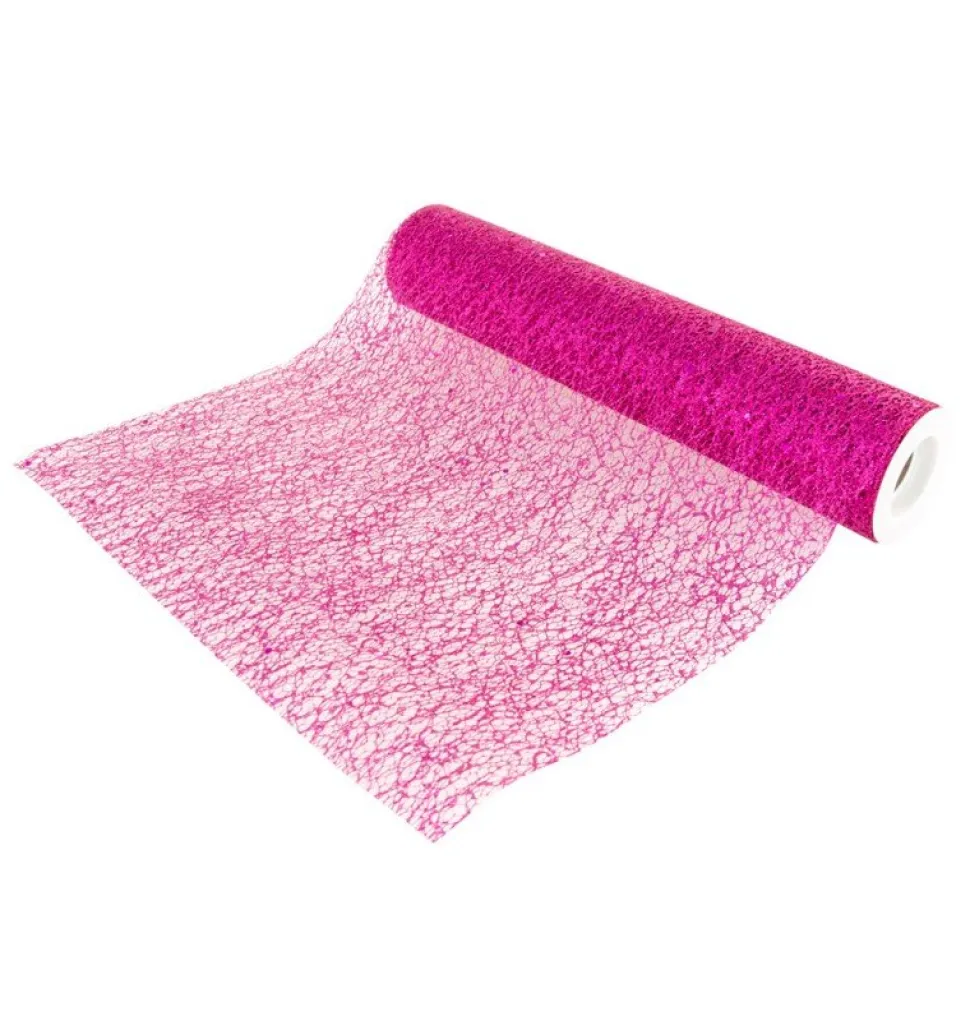 Fuchsia Tafelloper Glitter 5m