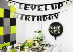 Gaming Party Banner Level Up Birthday 2,5m