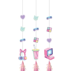 Gaming Party Hangdecoratie 91cm 3st