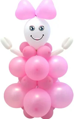 Geboorte Ballonnenpilaar Set Meisje 95cm