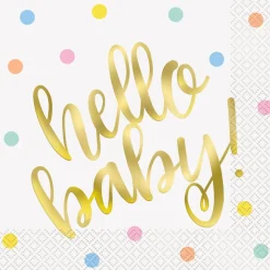 Geboorte Servetten Hello Baby Babyshower 33cm 16st