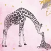 Geboorte Servetten Roze Safari 25cm 20st