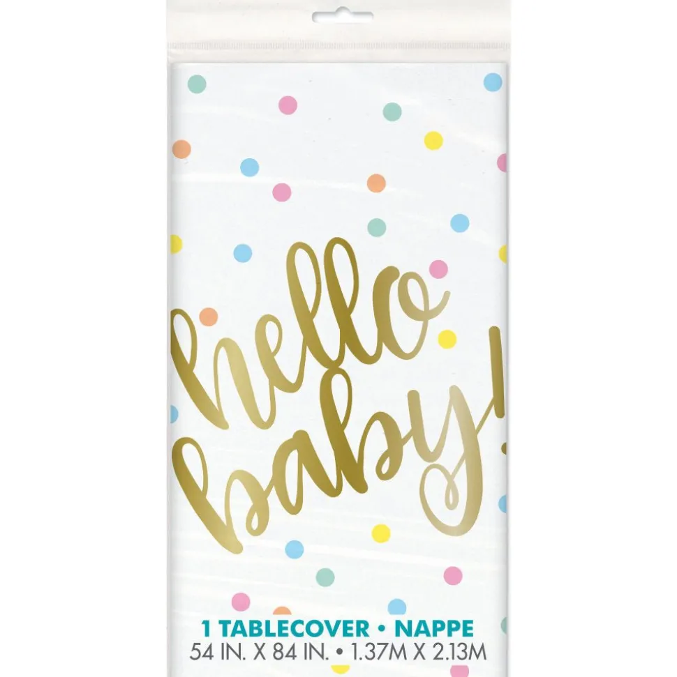 Geboorte Tafelkleed Hello Baby Babyshower 2,13m