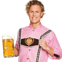 Geel Witte Bierpul Glas Xxl