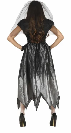 Geesten Bruid Halloween Kostuum Dames Zwart