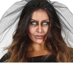 Geesten Bruid Halloween Kostuum Dames Zwart