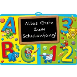 Gekleurd Deurbord Abc En Cijfers Beschrijfbaar 53cm
