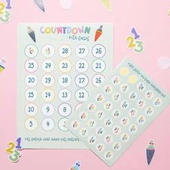 Gekleurde Aftelkalender Schulanfang 23,5cm
