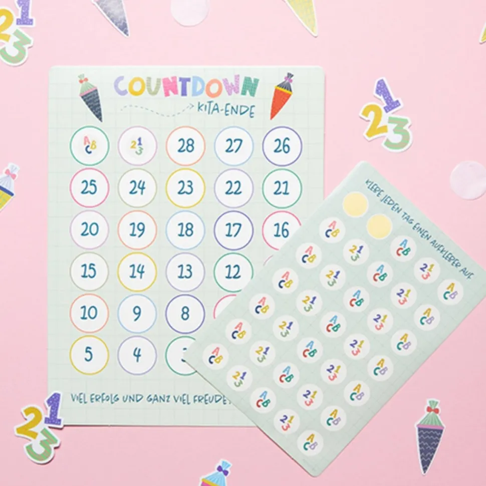 Gekleurde Aftelkalender Schulanfang 23,5cm