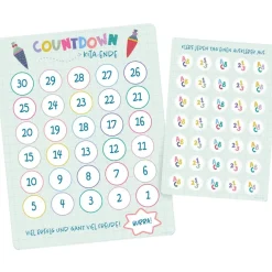 Gekleurde Aftelkalender Schulanfang 23,5cm