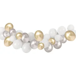 Gekleurde Ballonnenboog Goud Zilver Wit 3m