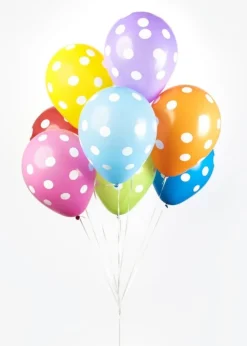 Gekleurde Ballonnen Stippen 30,5cm 8st