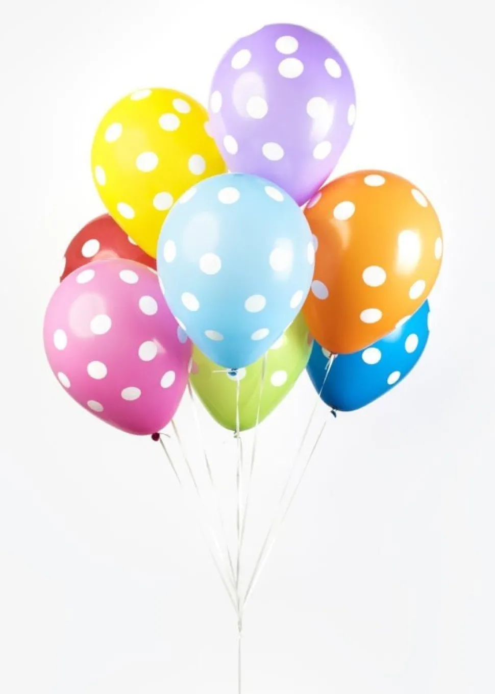 Gekleurde Ballonnen Stippen 30,5cm 8st
