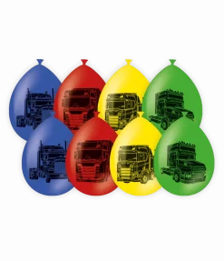 Gekleurde Ballonnen Trucks 30cm