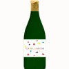 Gekleurde Confetti Kanon Fles 28cm