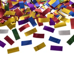 Gekleurde Confetti Kanon Rechthoek Folie 28cm