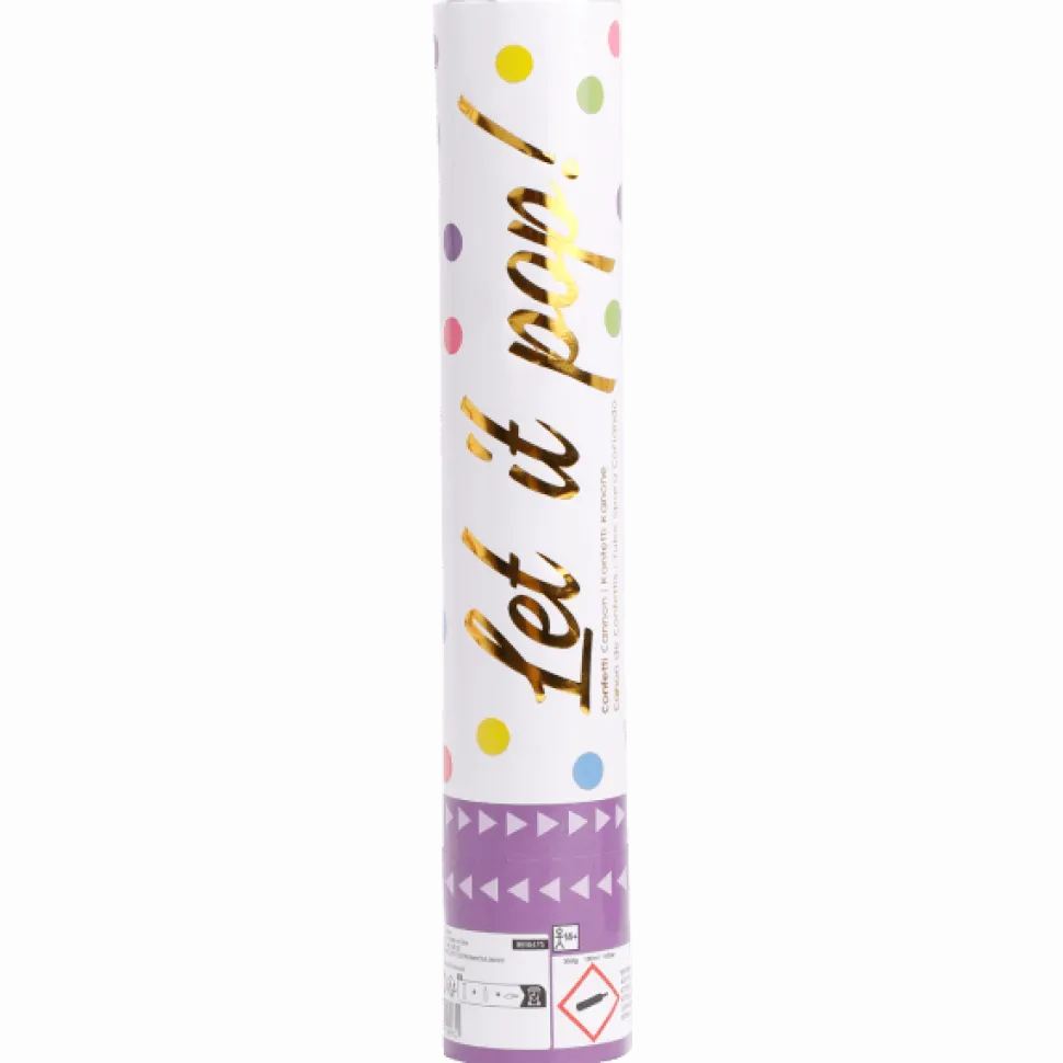 Gekleurde Confetti Kanon Rond 28cm
