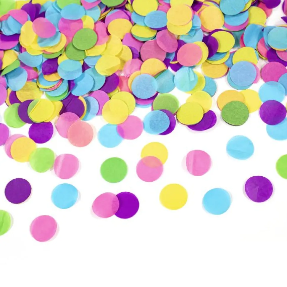 Gekleurde Confetti Kanon Rond 28cm
