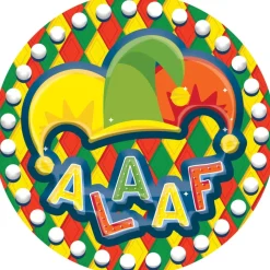 Gekleurde Deurbord Alaaf 3D 58cm