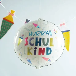 Gekleurde Folie Ballon Schulanfang Hurra Schulkind Leeg 45cm