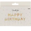 Gekleurde Happy Birthday Kaarsen Pastel