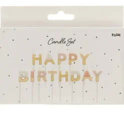 Gekleurde Happy Birthday Kaarsen Pastel