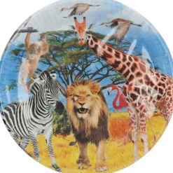 Gekleurde Jungle Borden 23cm 8st