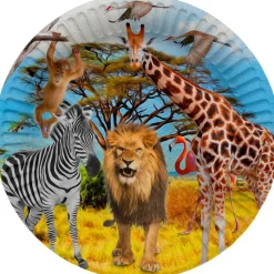 Gekleurde Jungle Borden 23cm 8st