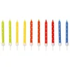 Gekleurde Kaarsen Spiraal 7,5cm 24st